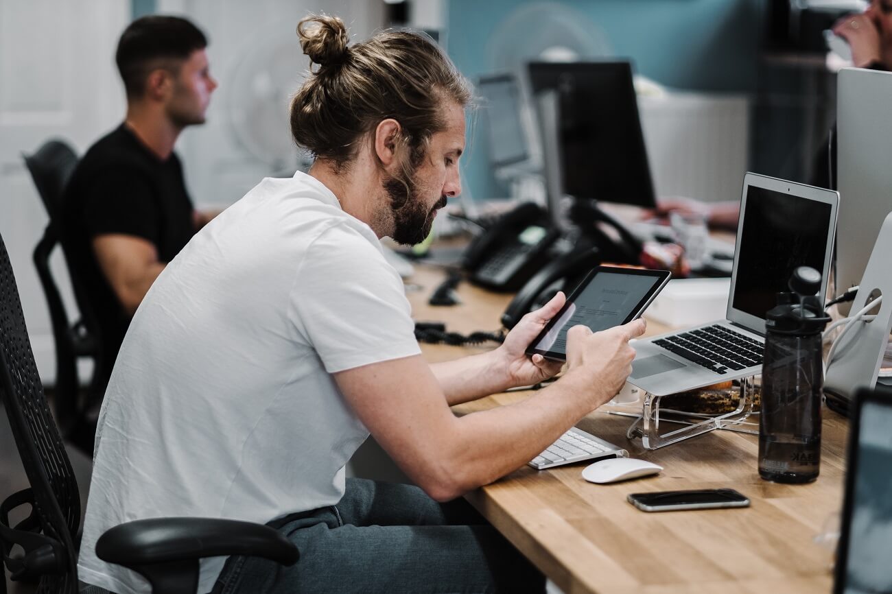 A person working